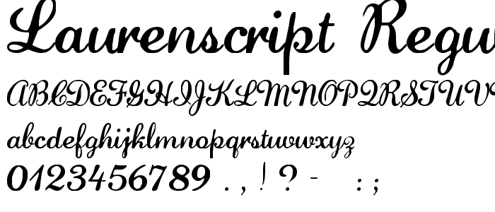 LaurenScript Regular font